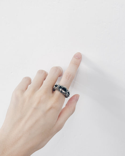 One of a Kind* Silver & Gemstones Ring by Carmen Chan