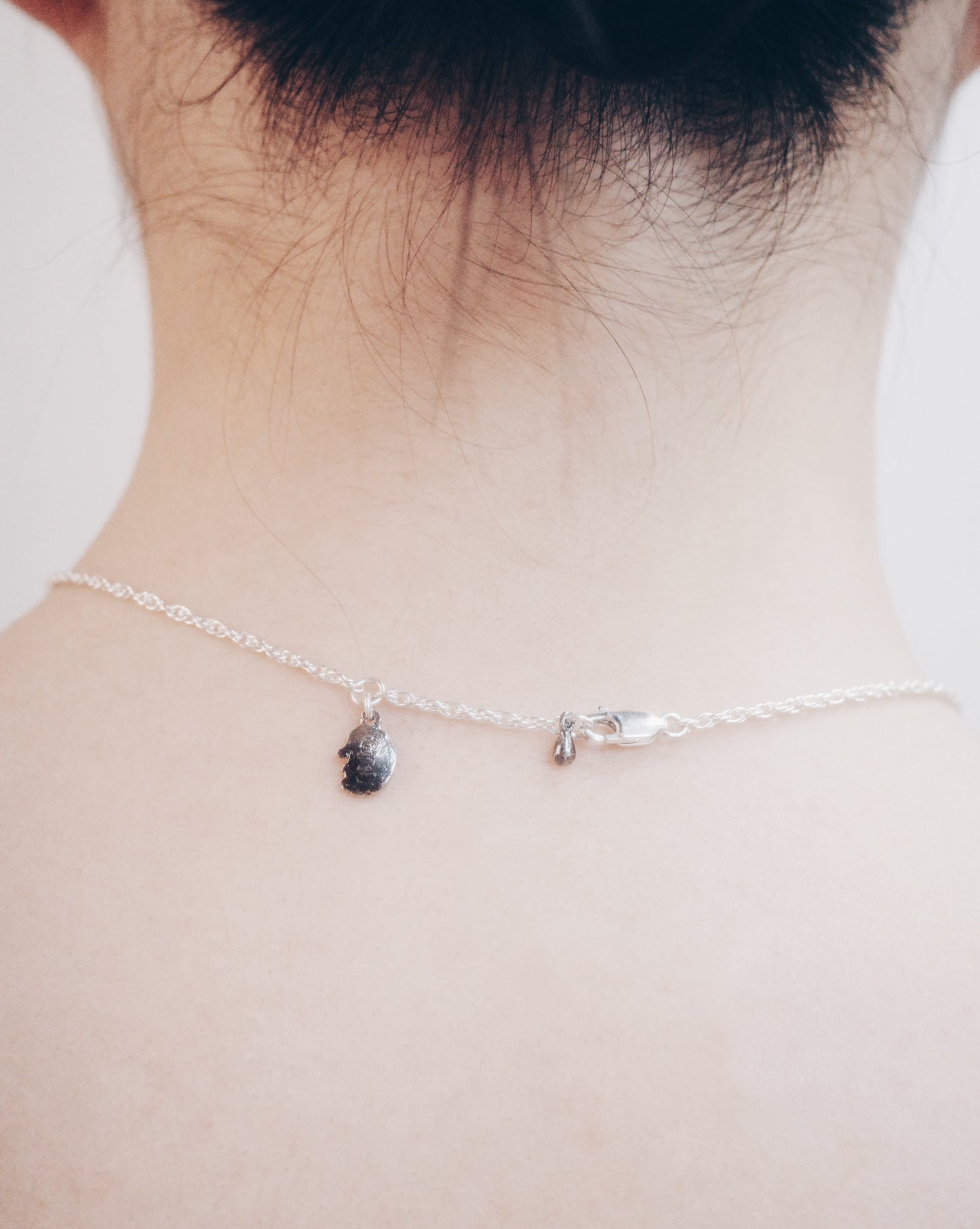 Om Mani Padme Hum UFO with Vintage Glass Bead Necklace