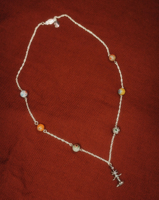 One of a Kind* Planets & Flowy Necklace