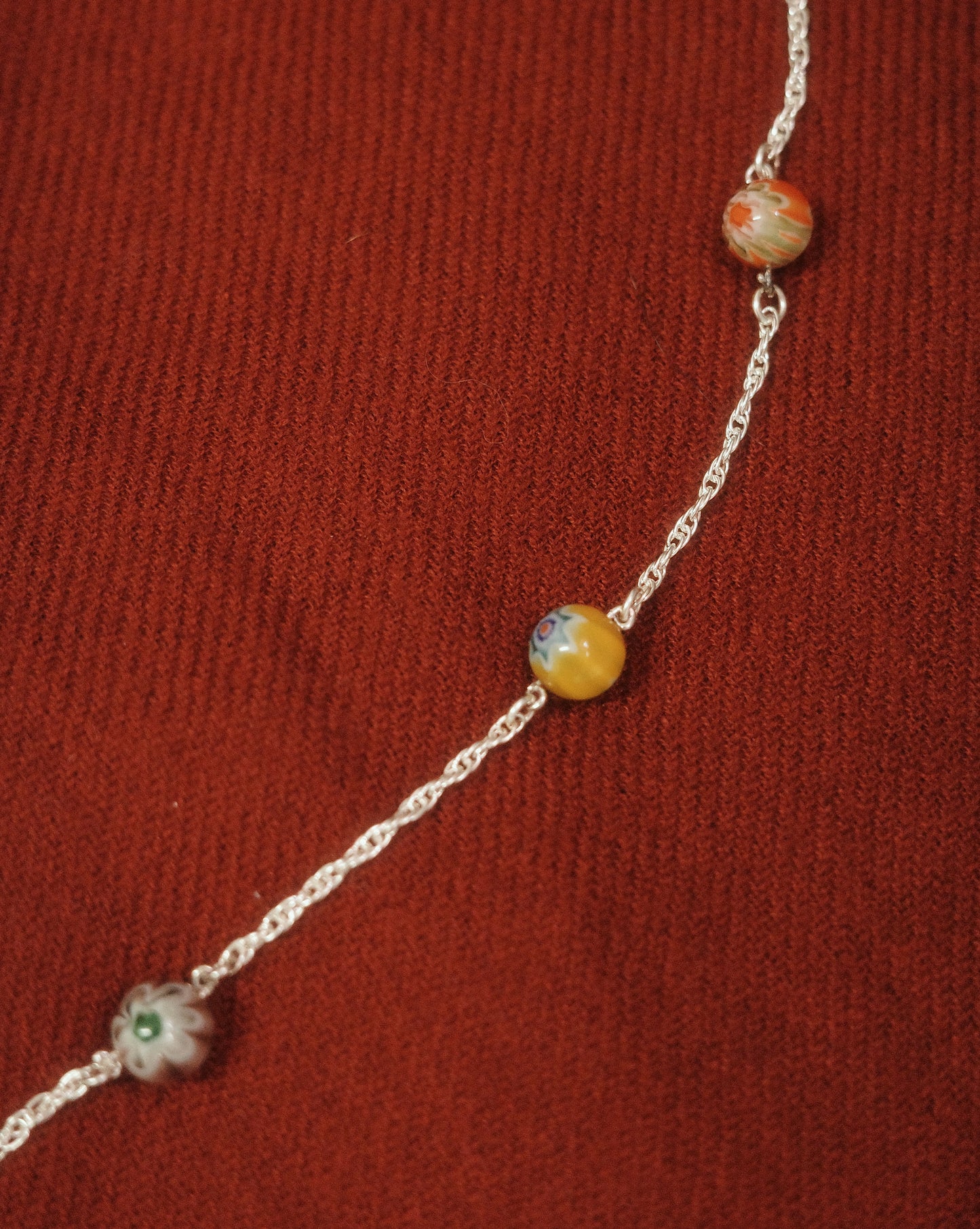 One of a Kind* Planets & Flowy Necklace