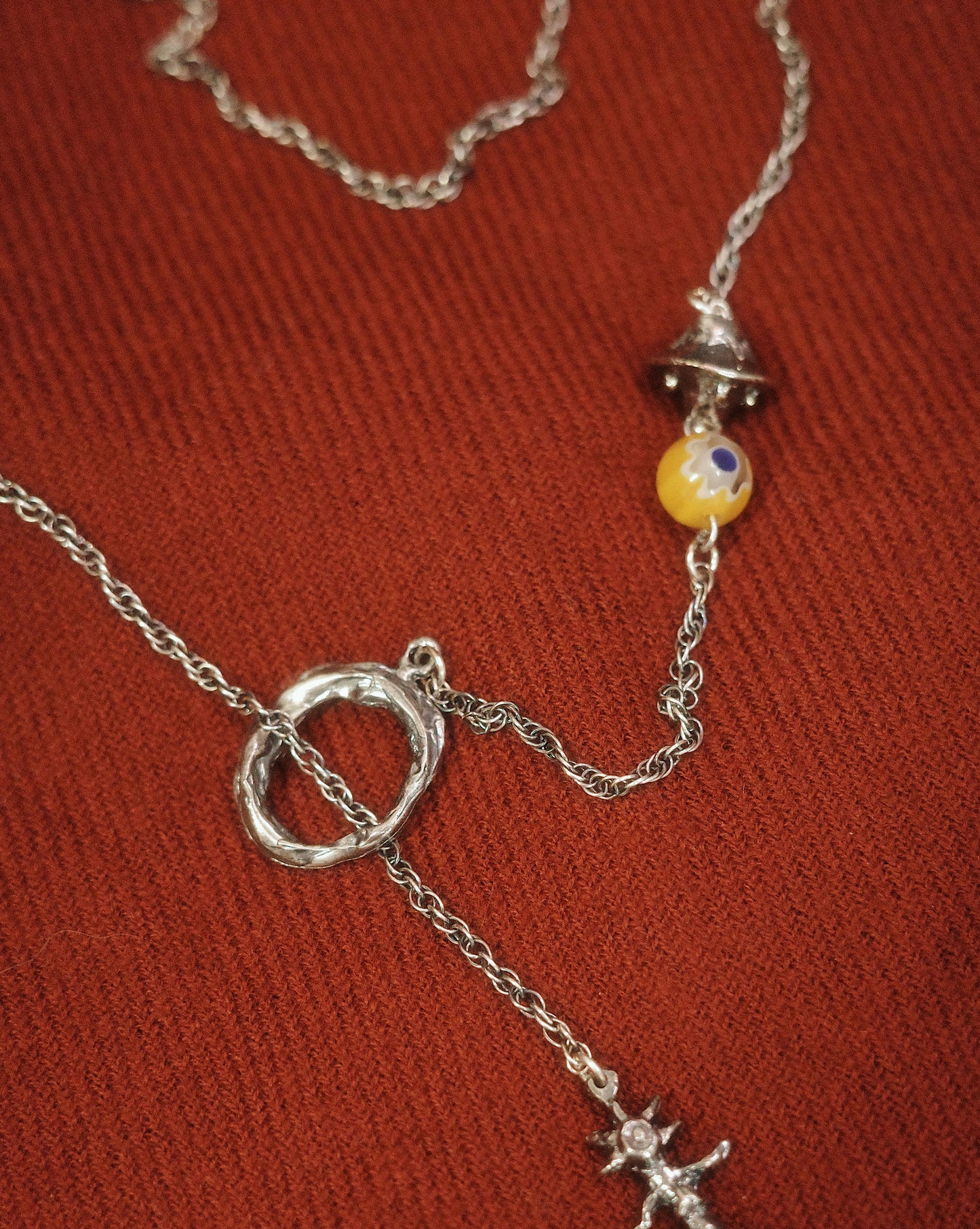 Jump Point Necklace: Om Mani Padme Hum UFO & Flowy