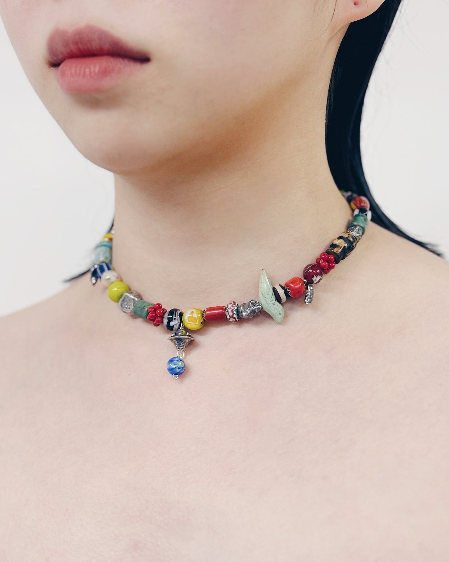 One of a Kind* Om Mani Padme Hum UFO Mineral Necklace