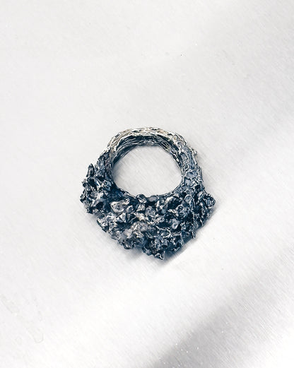 One of a Kind* Silver & Herkimer Diamonds Ring by Carmen Chan