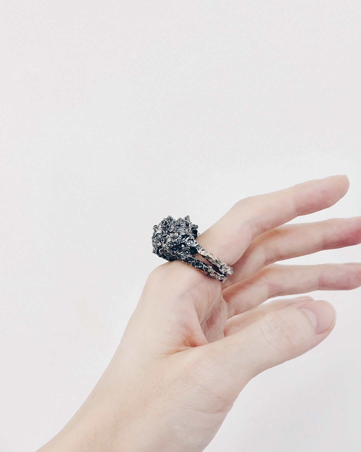 One of a Kind* Silver & Herkimer Diamonds Ring by Carmen Chan